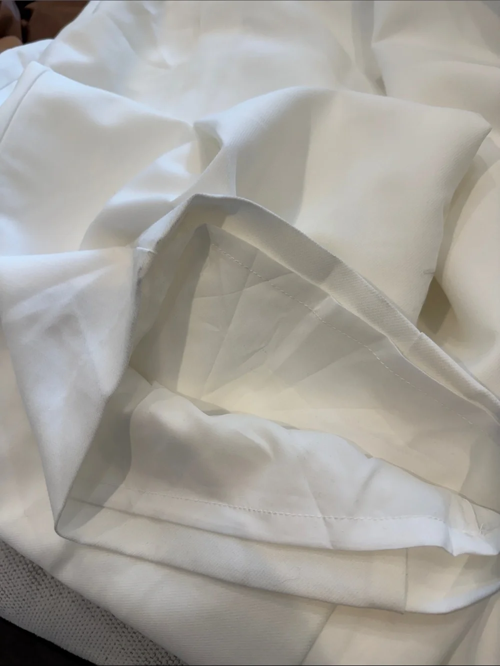Wide Leg Barrel White Dress Pants - Women's + XXL Belt